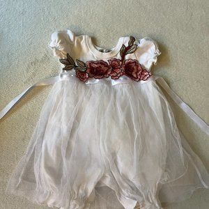 Baby long pant romper with tutu